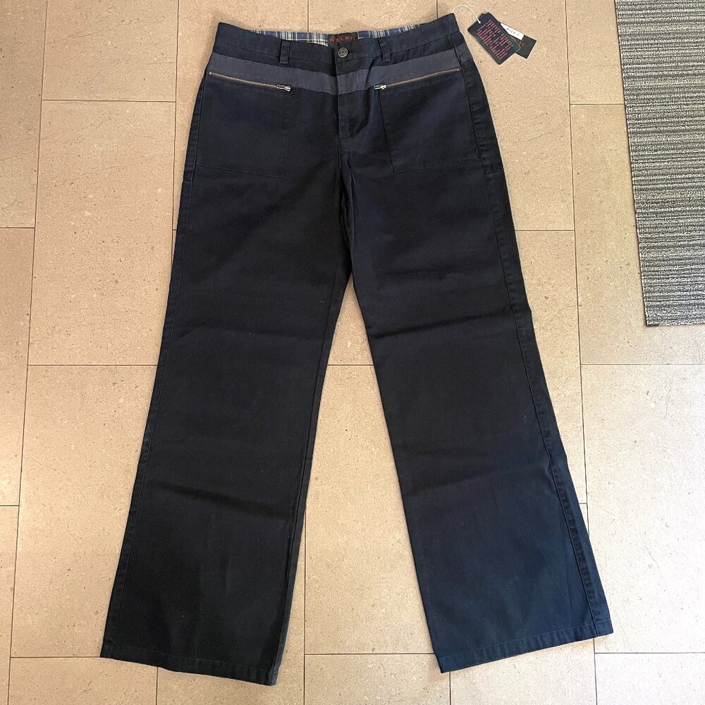 Ralph Lauren Navy Blue Woman's Cotton Pants-Sz.10-New with tags